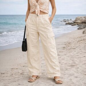 PacSun Neutral Cargo Pants | Size M | 17” Waist | 41” Length | Utility Chic